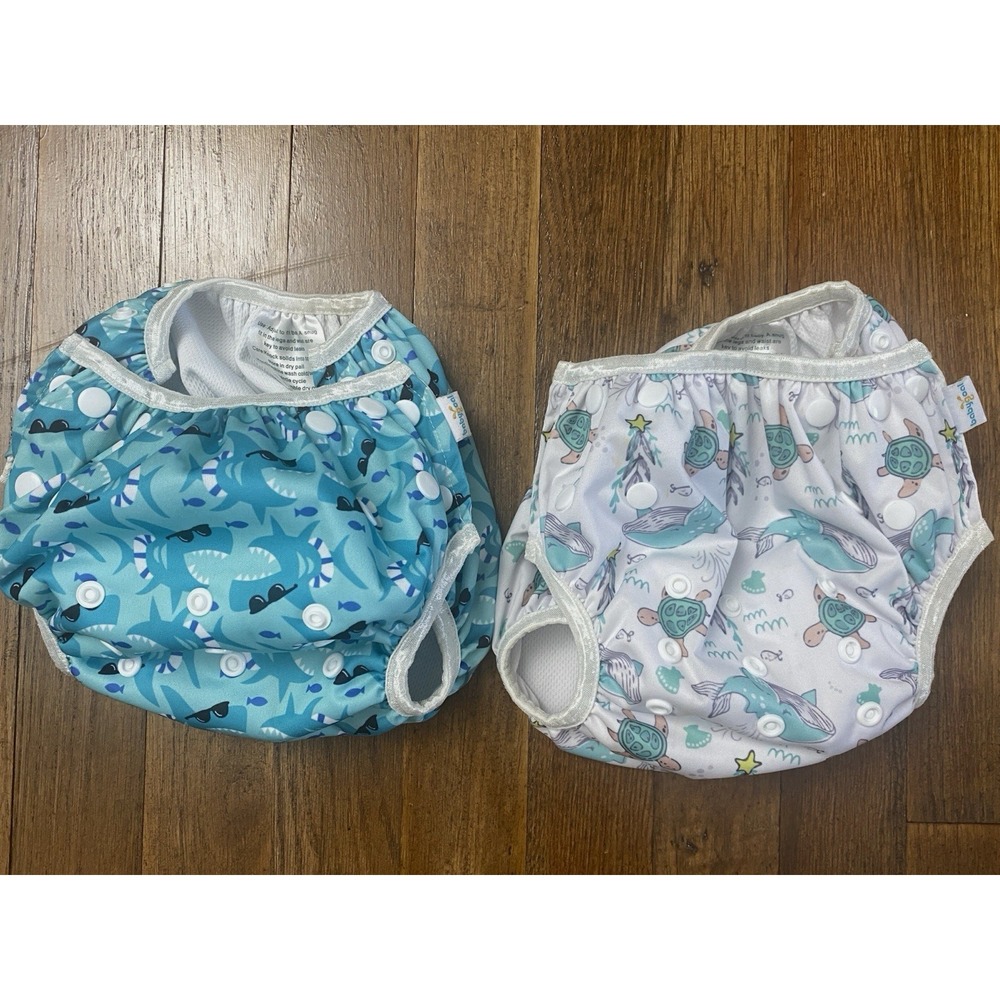 Lot of 2 - Baby Goal Reusable Eco-Friendly‎ Adjustable Size Cloth Diaper Cover
